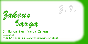 zakeus varga business card